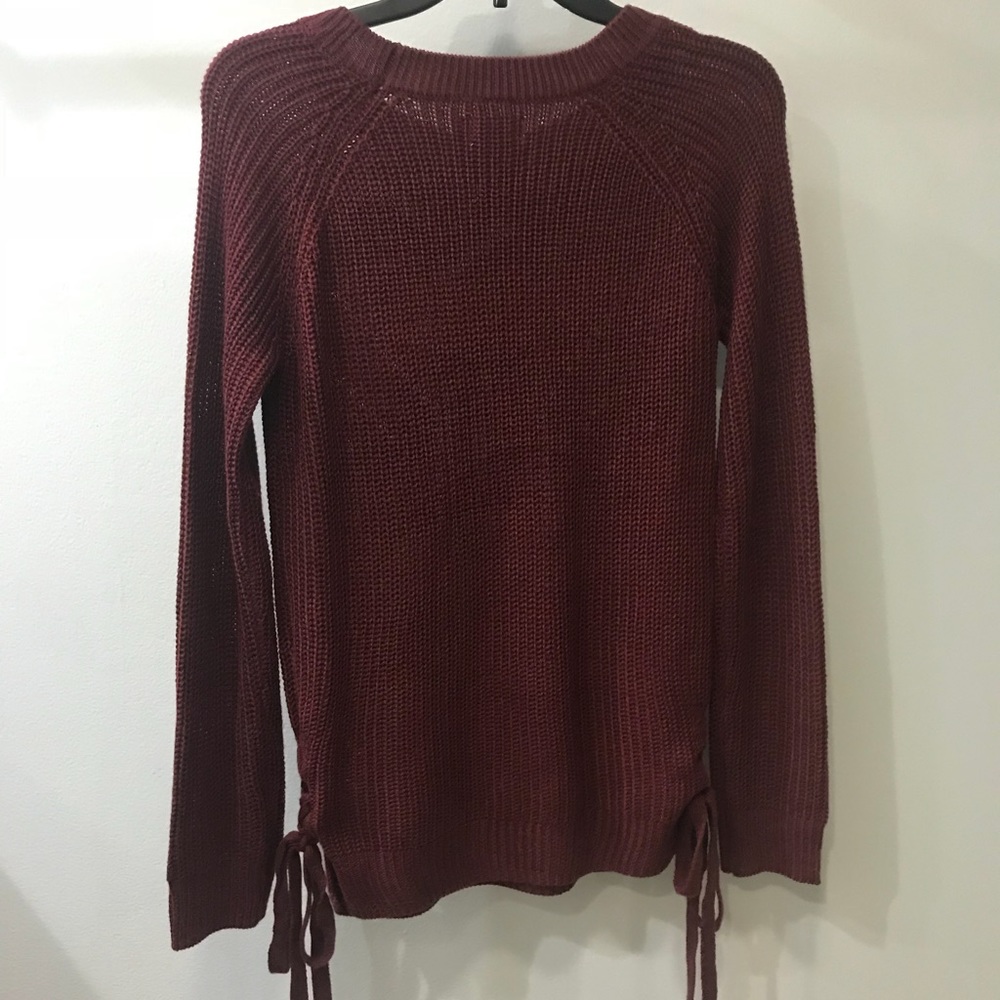 Maroon Knit Sweater - Picture 2 of 4